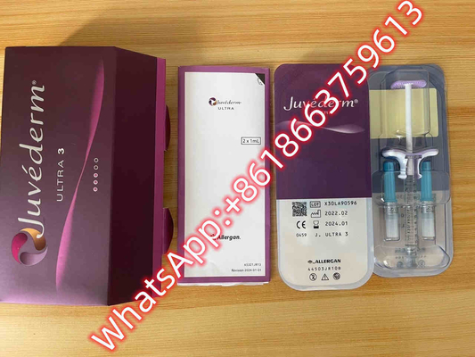 Вводимый перекрестный соединенный заполнитель Juvederm Ce Hyaluronic кисловочный дермальный ультра 3 губы