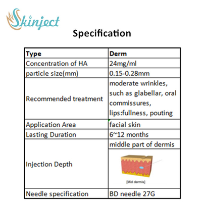 Крест Skinject 2ml соединил Hyaluronic кисловочные заполнители губы вводимые