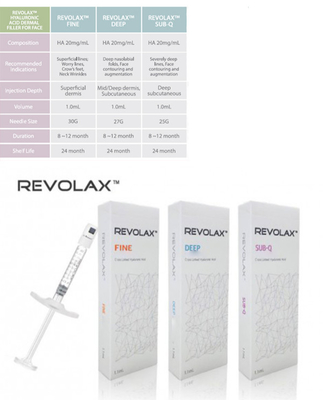 Крест точной глубокой подводной лодки-Q Revolax Hyaluronic кисловочный соединил дермальный заполнитель 1.1ml